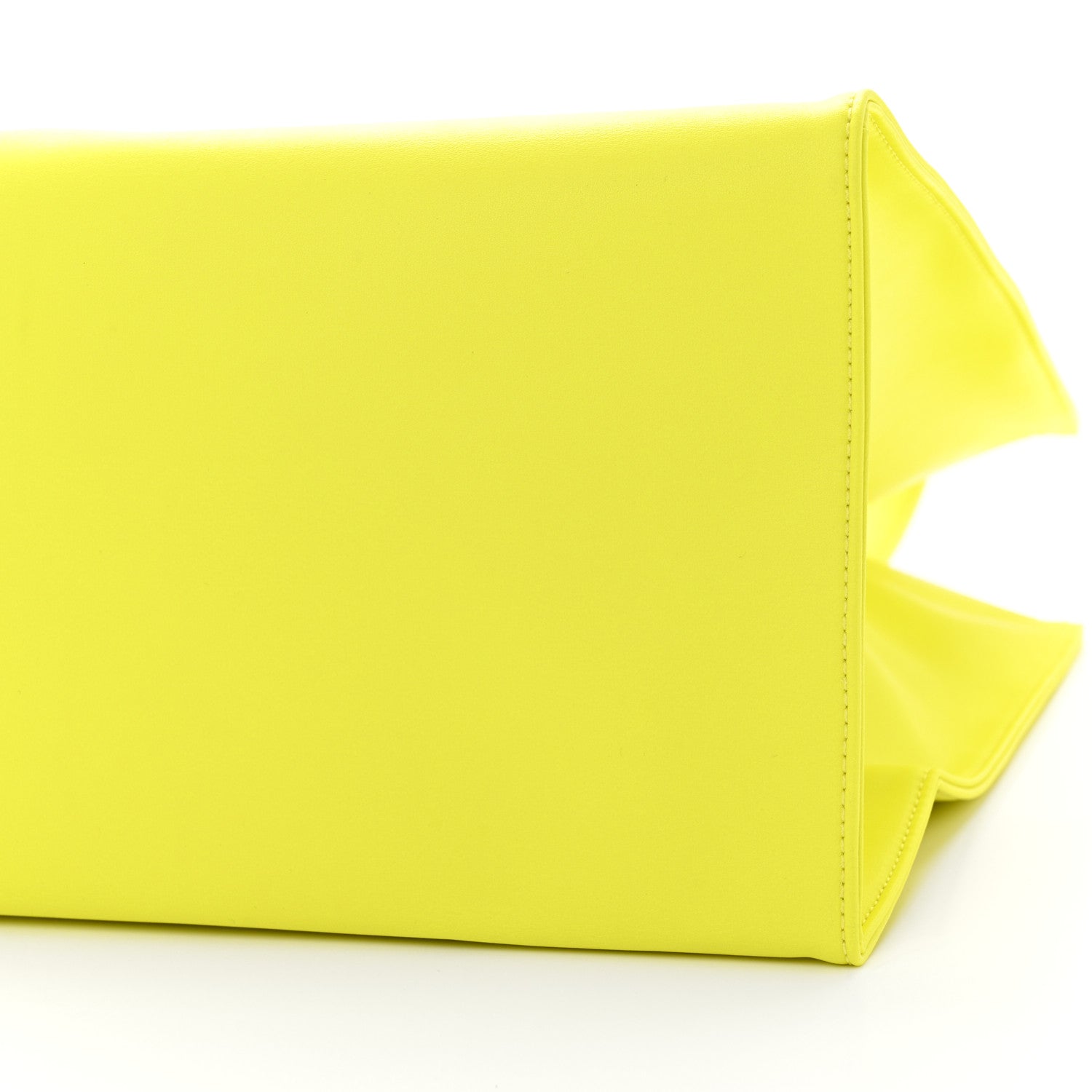 Telfar Vegan Leather Large Shopping Bag Highlighter Yellow 10 of 10