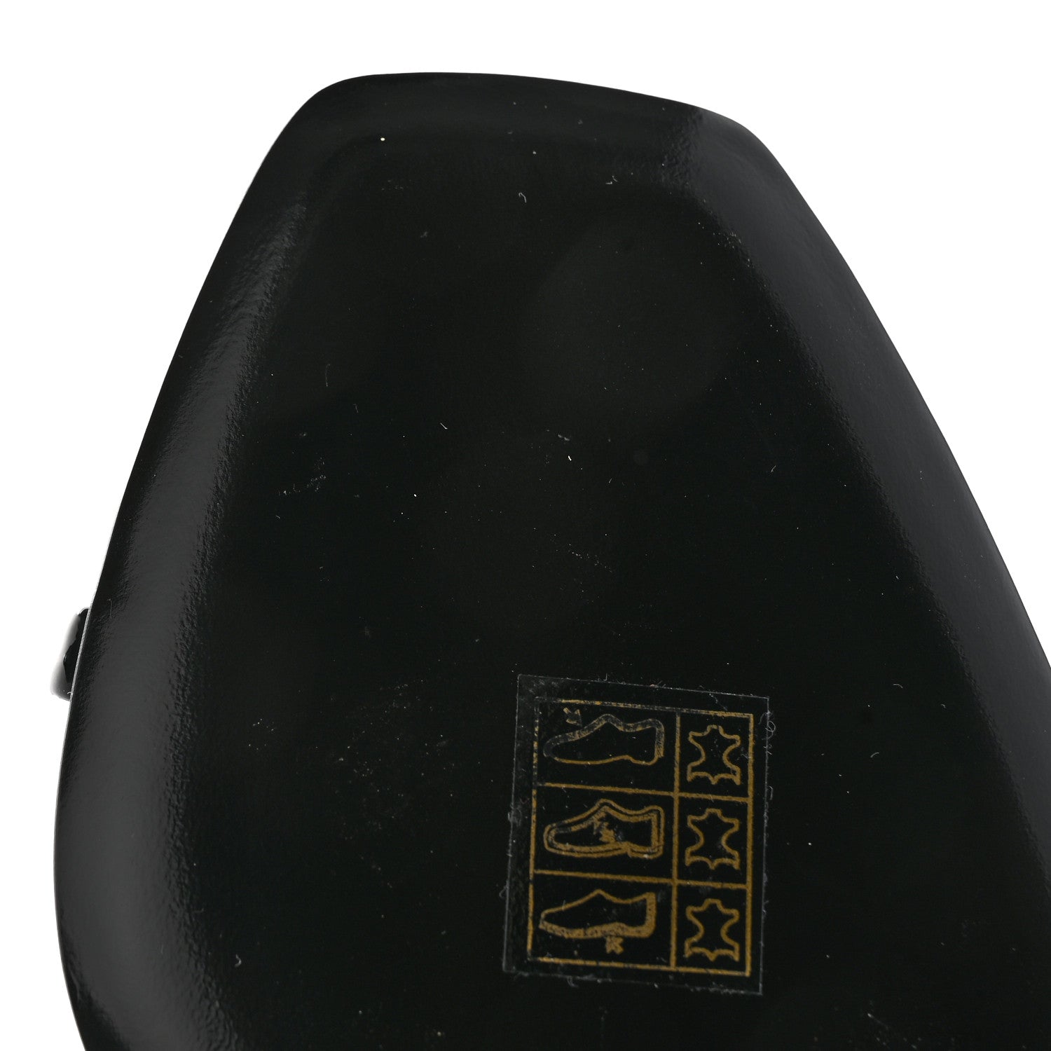 Saint Laurent Patent Calfskin Opyum 85 Sandals 38.5 Black 7 of 9
