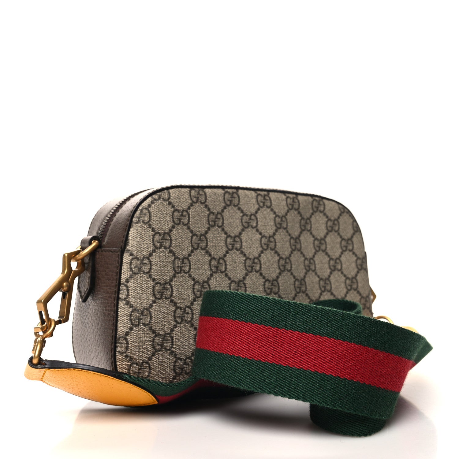 Gucci GG Supreme Monogram Web Neo Vintage Shoulder Bag Beige New Acero Crop 3 of 10