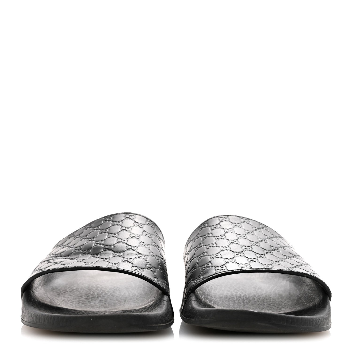 Gucci Microguccissima Slide Sandals 39 Black 3 of 9