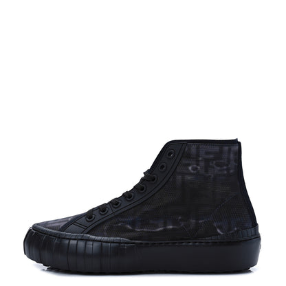 Fendi Fabric Jacquard FF Mens Force High Top Sneakers 8 Black Blue 1 of 6