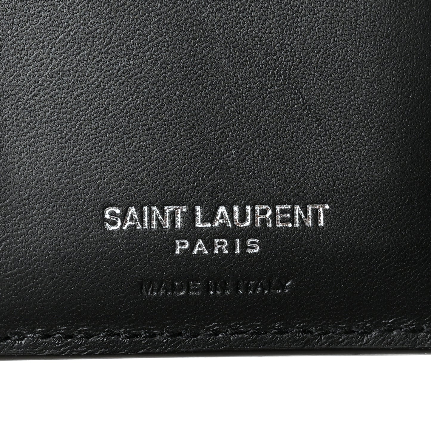 Calfskin Crocodile Embossed Monogram Credit Card Wallet Black