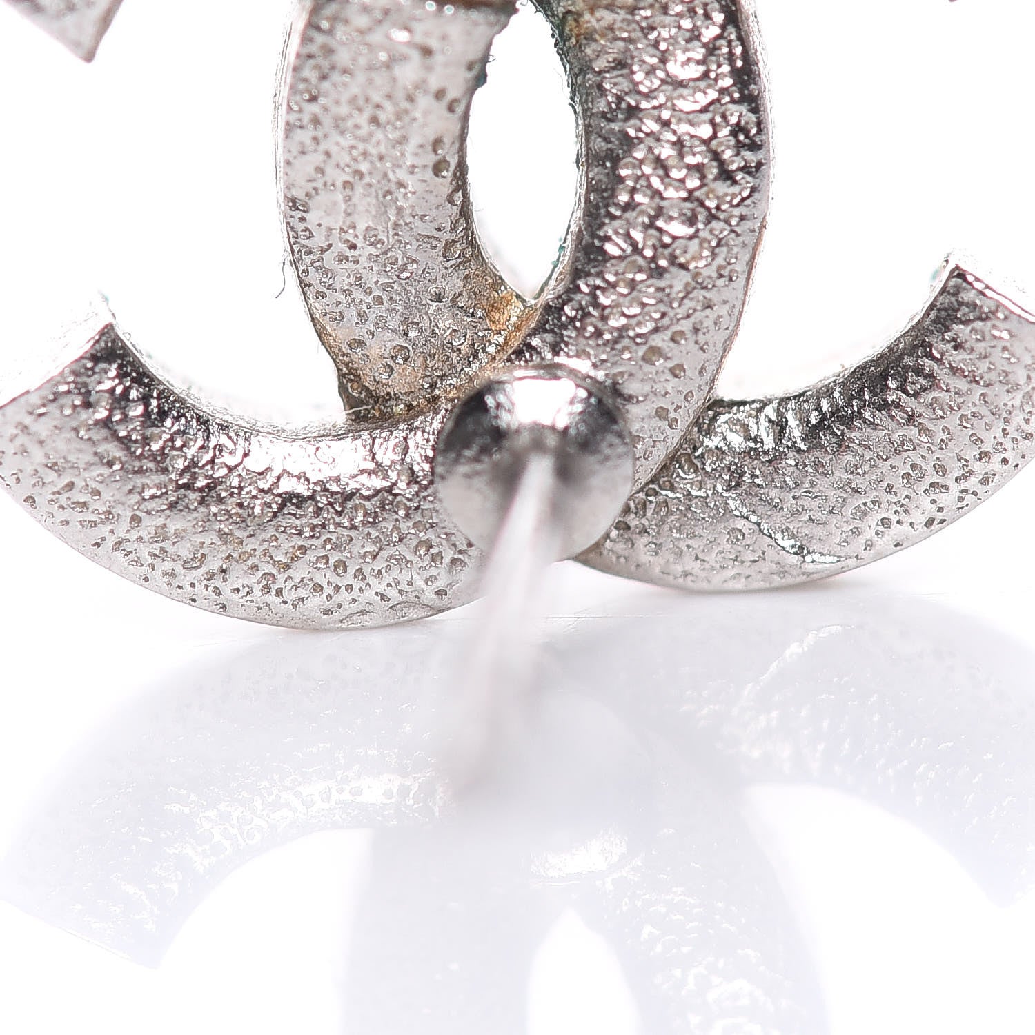 Chanel Crystal CC Earrings Silver 5 of 6