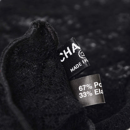 Chanel Lace Fingerless Gloves Black 5 of 5