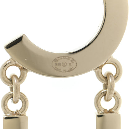Chanel Metal Cha-Nel Logo Drop Earrings Gold 5 of 6