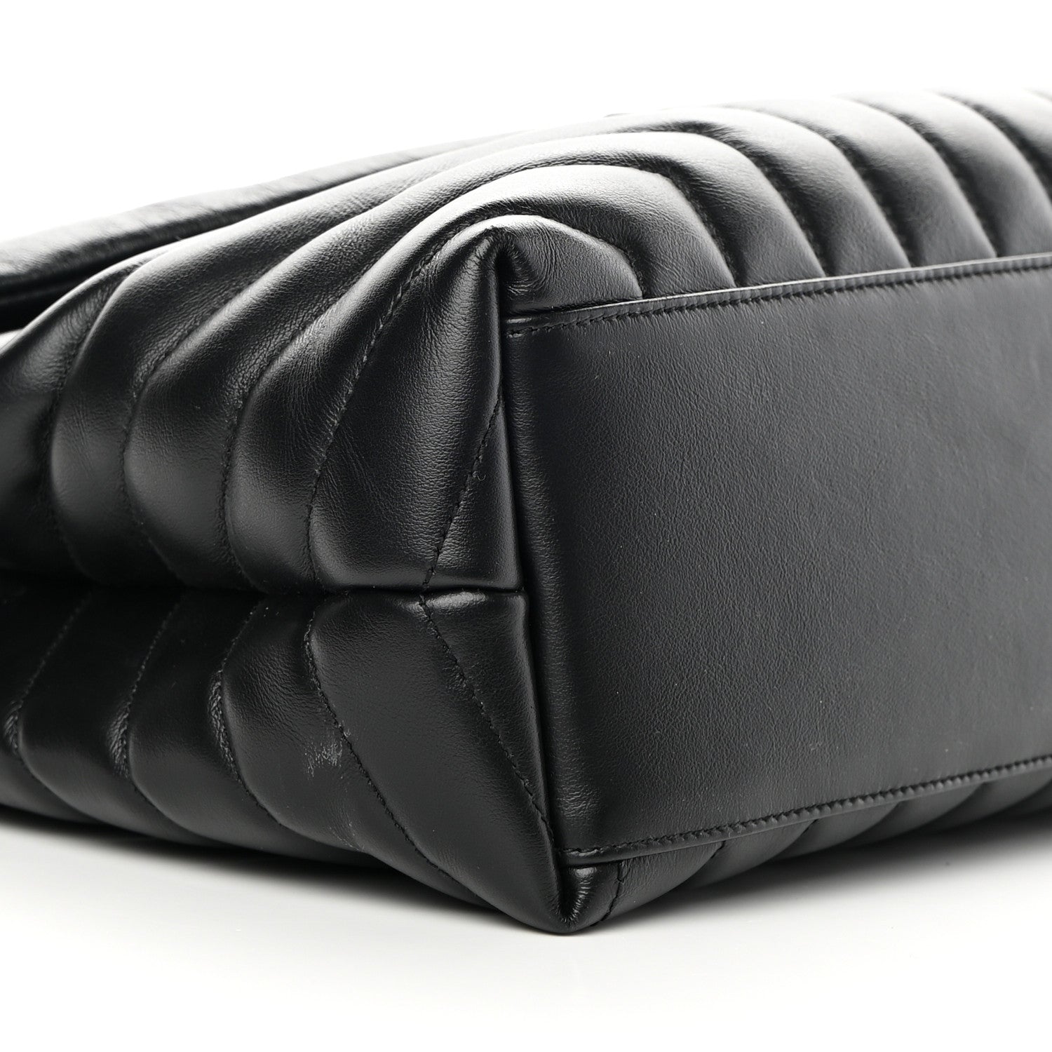 Saint Laurent Calfskin Y Quilted Monogram Monochrome Medium Loulou Chain Satchel Black 9 of 14