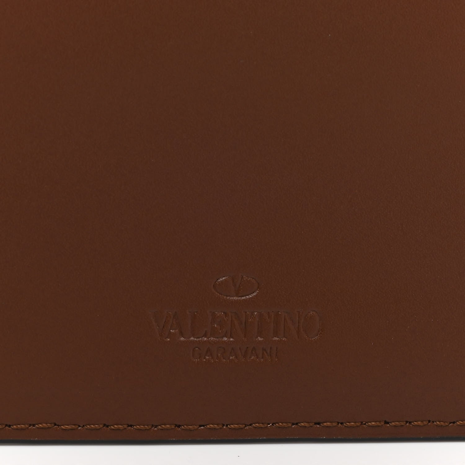 Valentino Garavani Calfskin VLTN Card Holder Cuir White 7 of 8