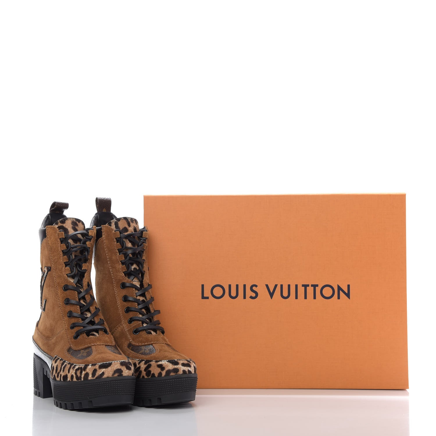 Louis Vuitton Suede Calfskin Monogram Laureate Platform Desert Boots 36.5 Cognac 9 of 10