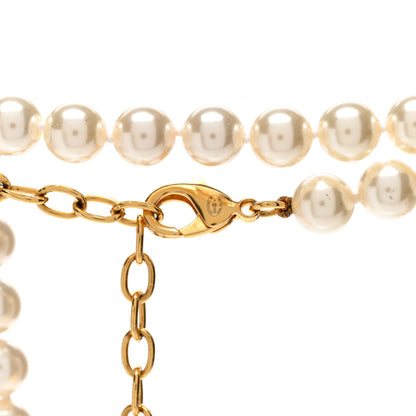 Chanel Pearl CC Paris Button Long Necklace 5 of 7