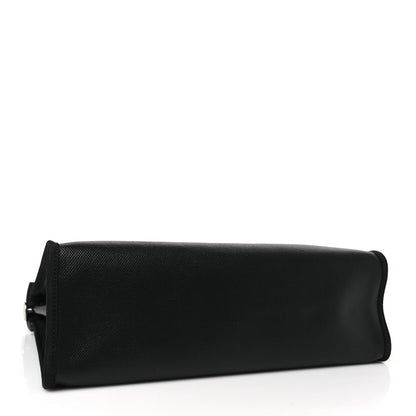 Hermes Toile H Berline Vache Hunter Herbag Zip PM 31 Black Ecru 5 of 9