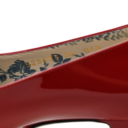 Gucci Vernice GG Victoire 55mm Loafer Pumps 38 Hibiscus Red 8 of 9