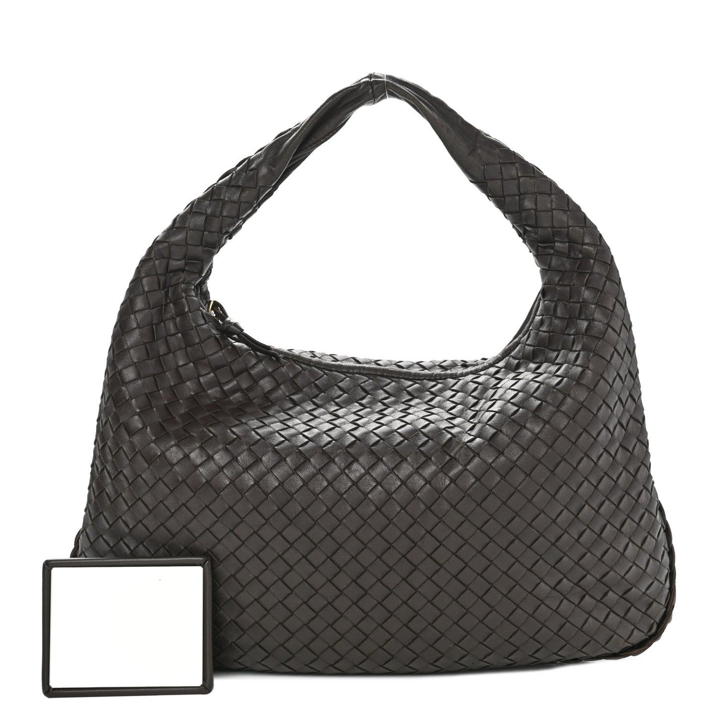 Nappa Intrecciato Medium Veneta Hobo Ebano
