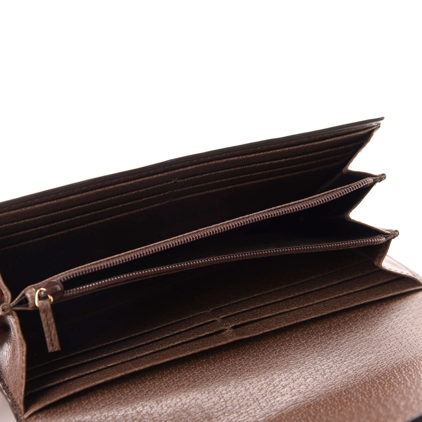 GG Supreme Monogram Web Ophidia Continental Wallet Brown