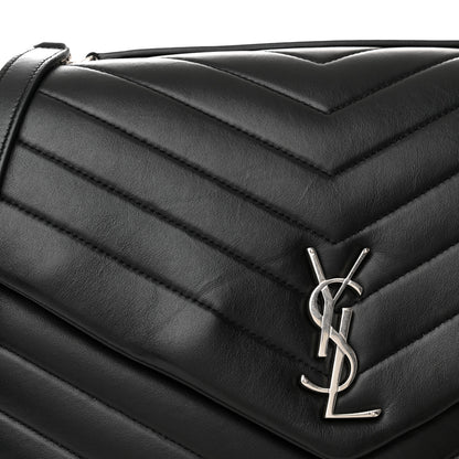 Saint Laurent Calfskin Y Quilted Monogram Large Loulou Chain Satchel Black 10 of 10