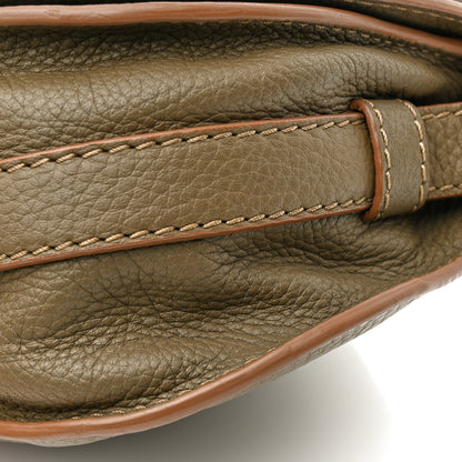 Chloe Grained Calfskin Small Marcie Saddle Bag Anchor Grey 16 of 18