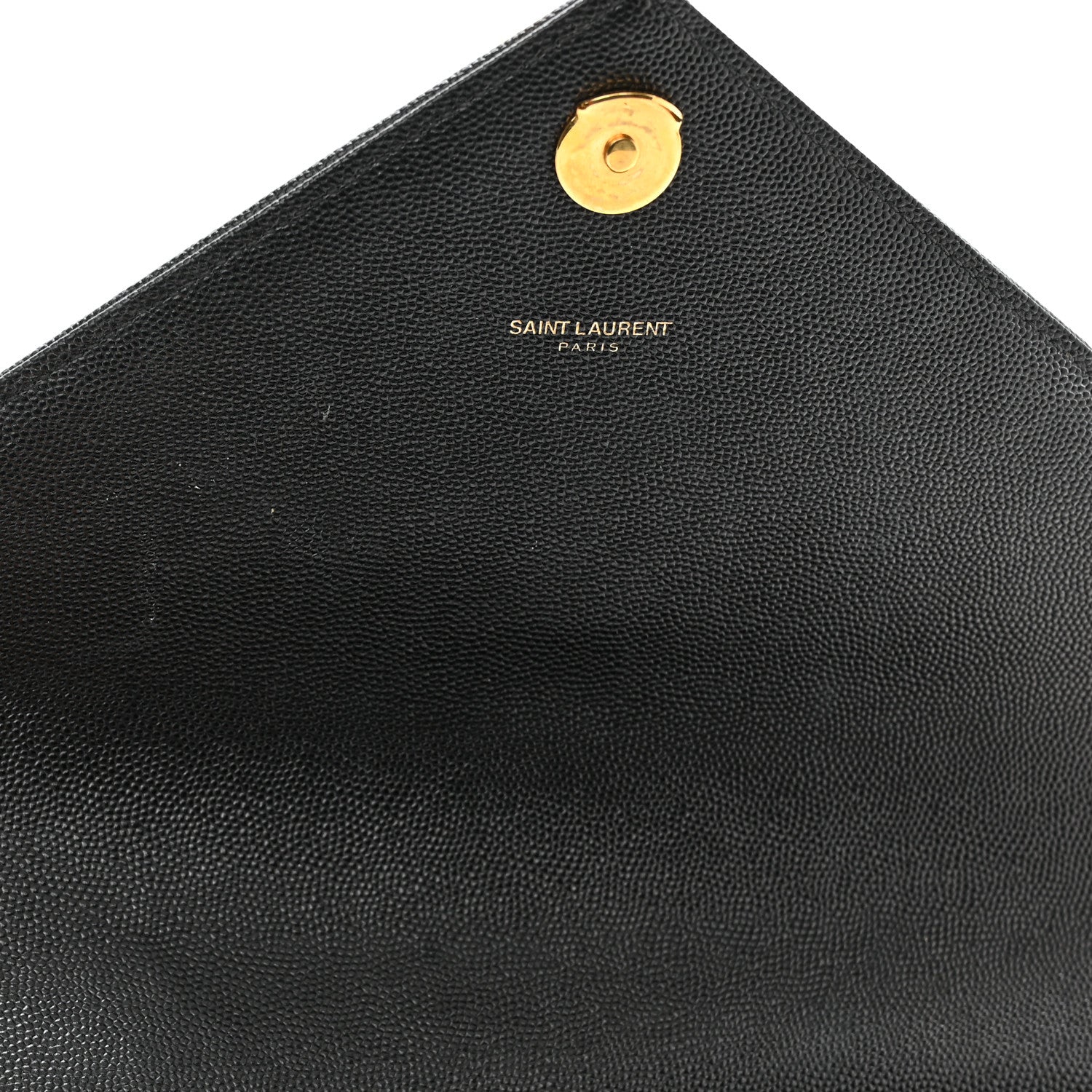 Saint Laurent Grain De Poudre Matelasse Chevron Large Monogram Satchel Black 11 of 11