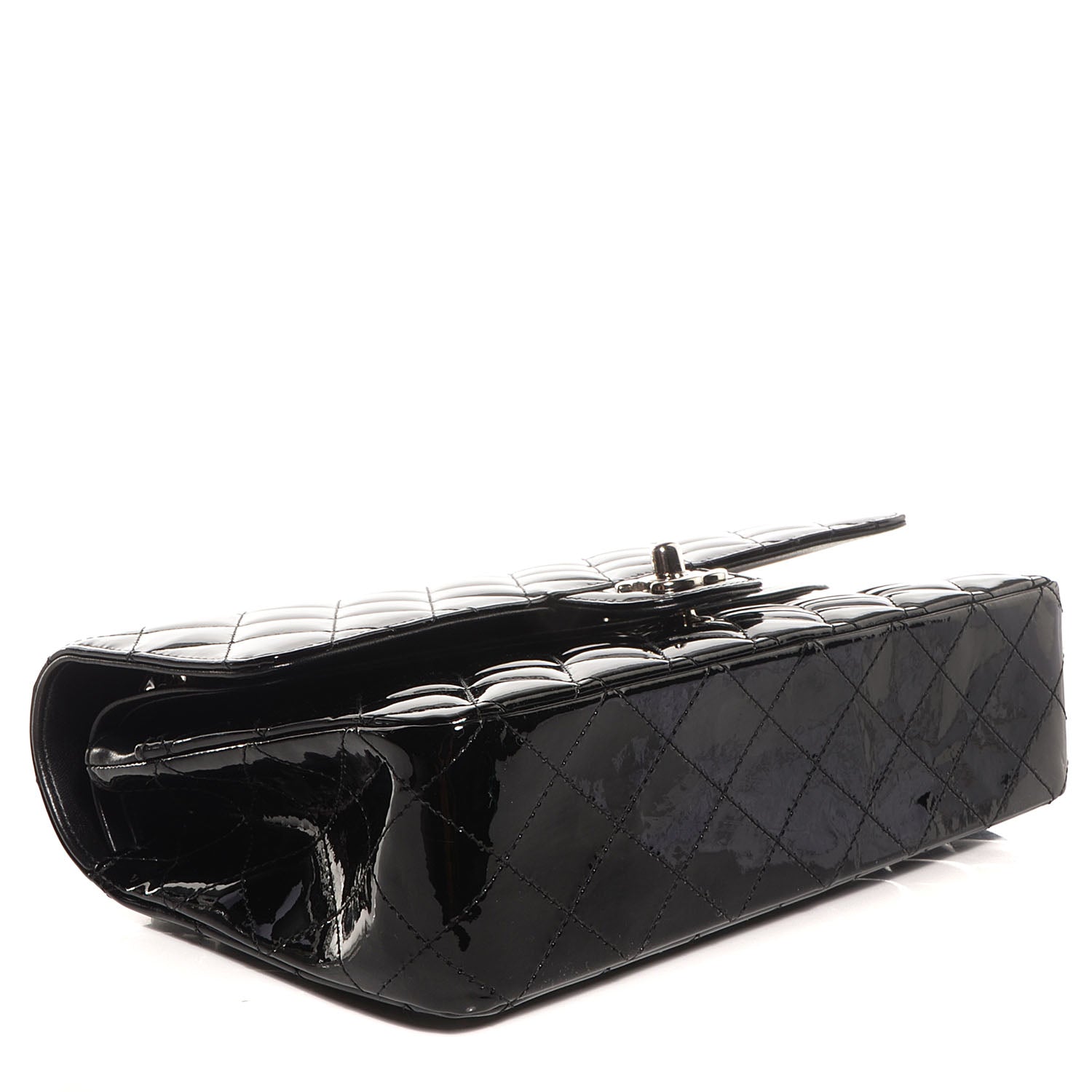 Chanel Patent Quilted Medium Double Flap Black 4 of 9