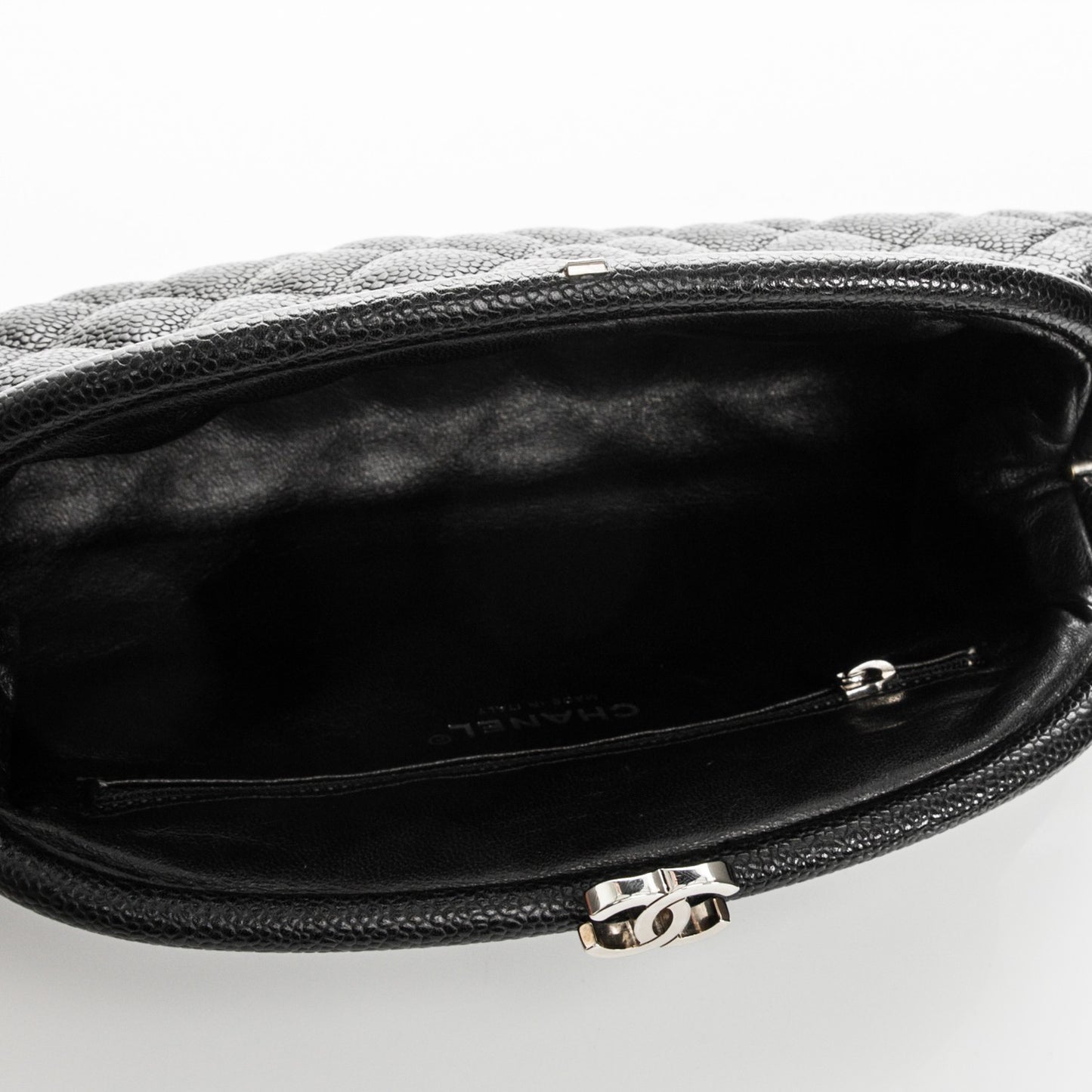 Caviar Quilted Timeless Clutch Black