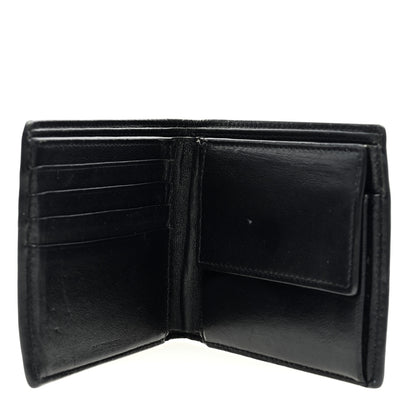 Balenciaga Calfskin Paris Logo Cash Square Bi-Fold Wallet Black White 5 of 8