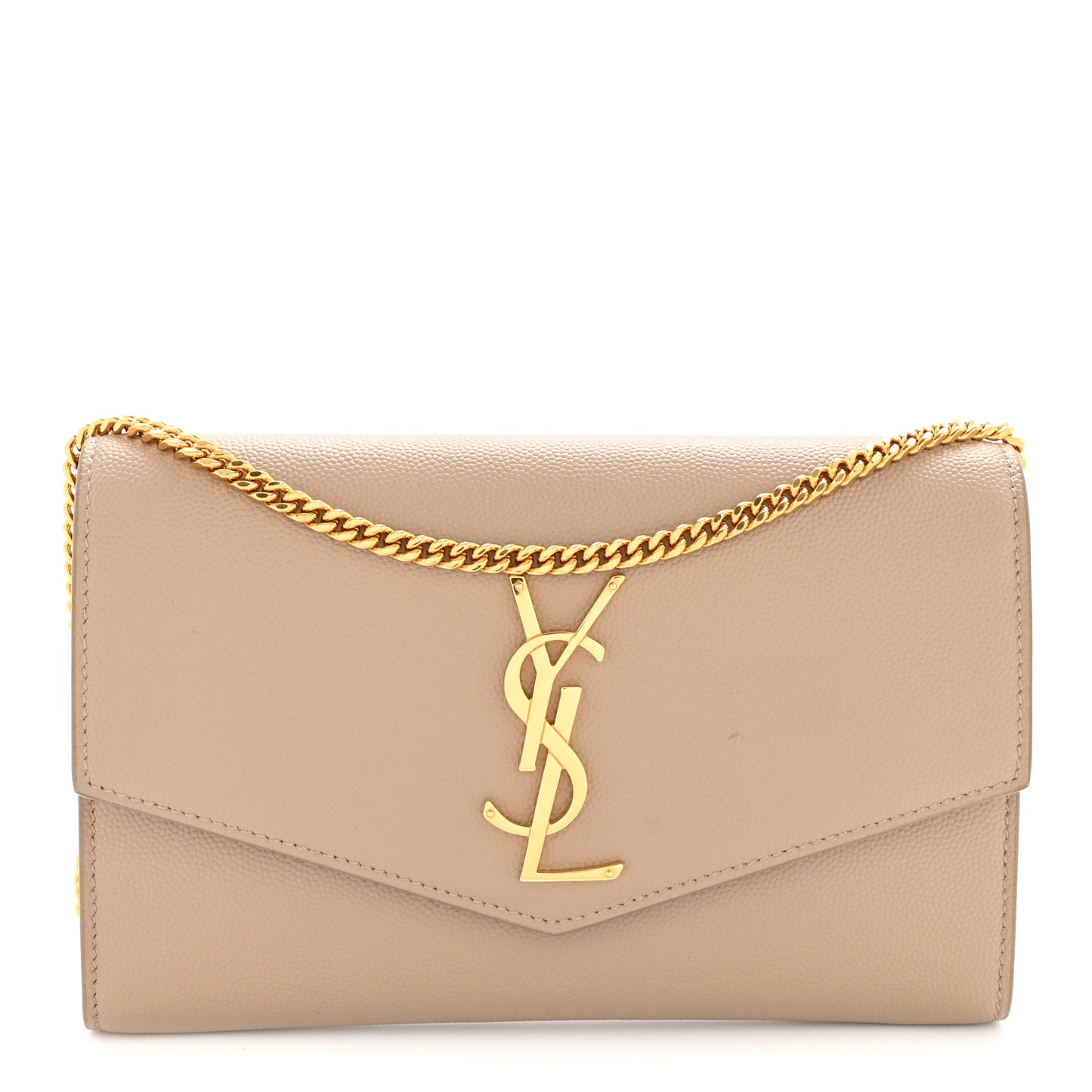 Grain De Poudre Monogram Uptown Chain Wallet Taupe