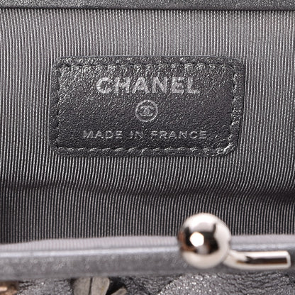 Chanel Metallic Calfskin Quilted Charm Coin Wallet Silver 6 of 7