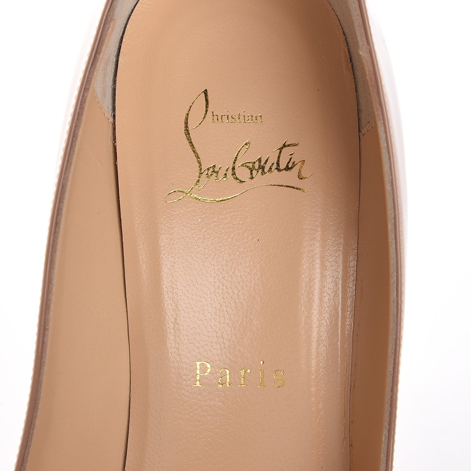 Christian Louboutin Patent Pigalle 100 Pumps 38 Nude 9 of 10