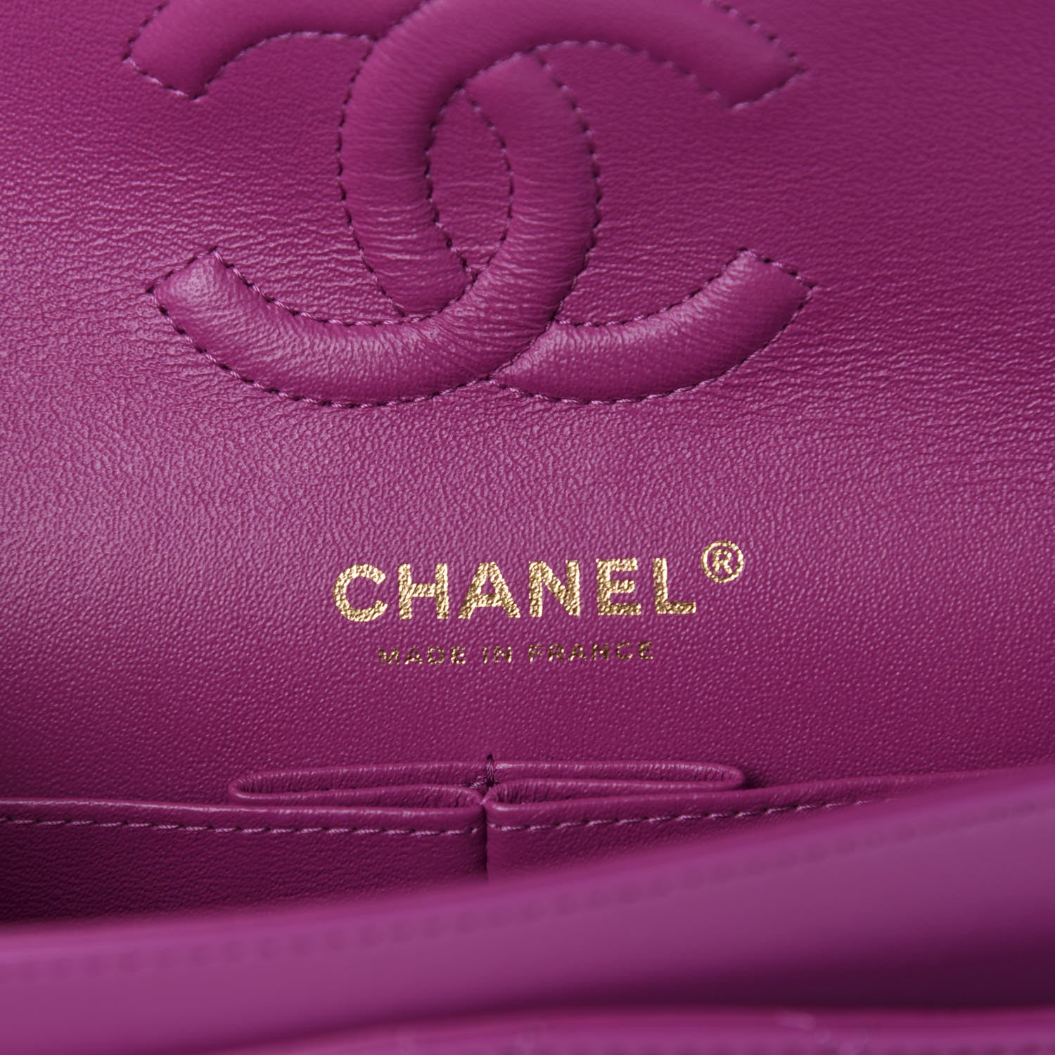 Chanel Lambskin Quilted Small Double Flap Purple 10 of 23