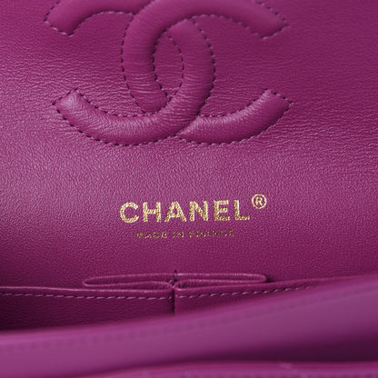 Chanel Lambskin Quilted Small Double Flap Purple 10 of 23