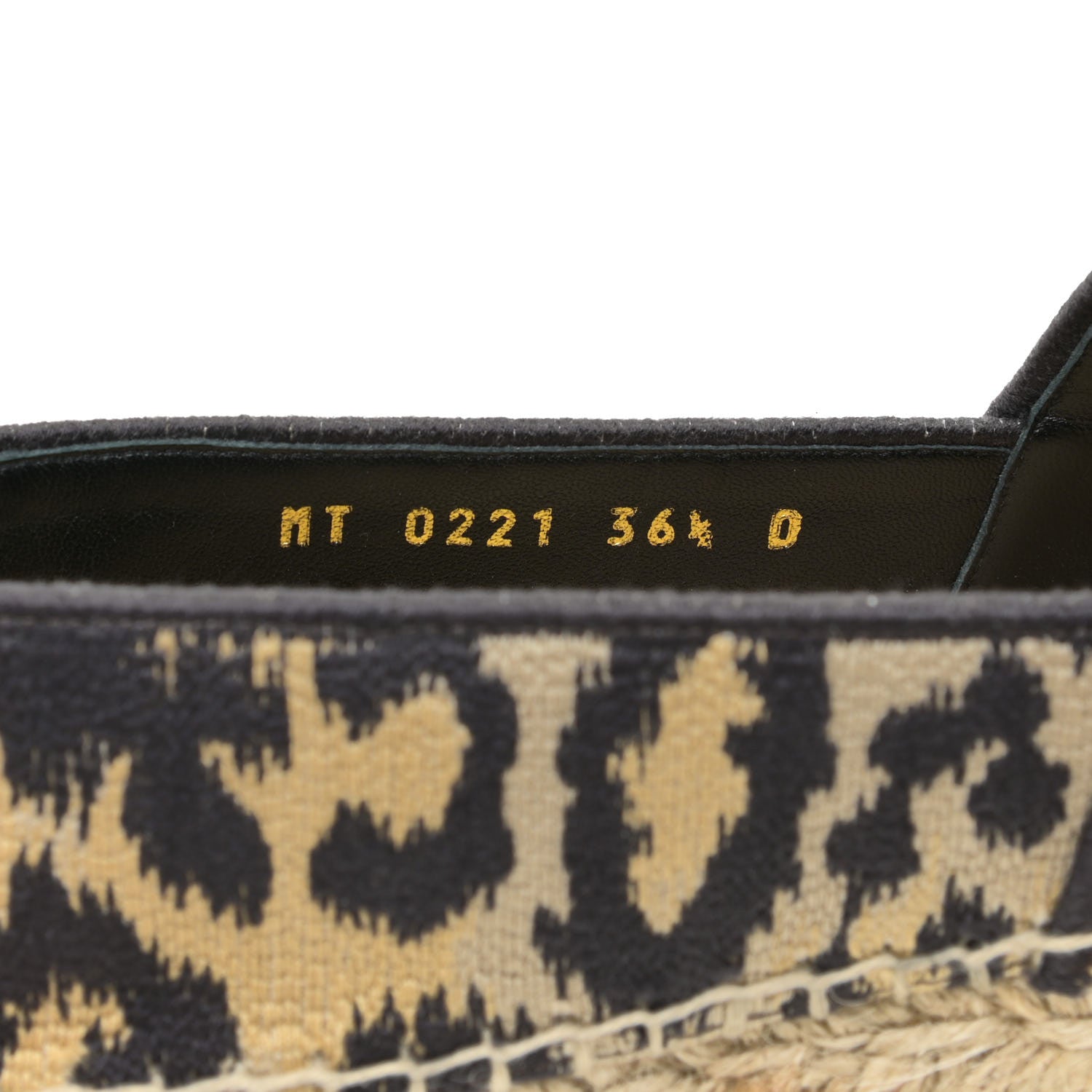 Christian Dior Cotton Embroidered Leopard Print Granville Espadrille 36.5 Natural 8 of 9