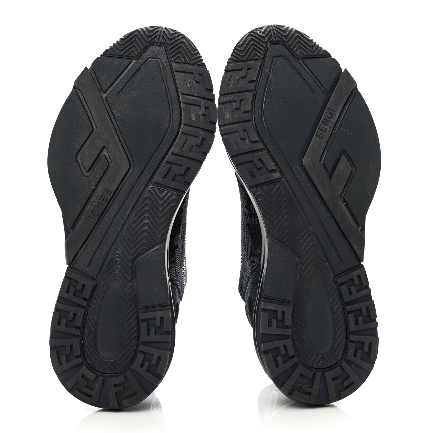 Fendi Nylon Lycra FF Mens Fendi Flow Low Top Sneakers 7 Black Navy 5 of 9