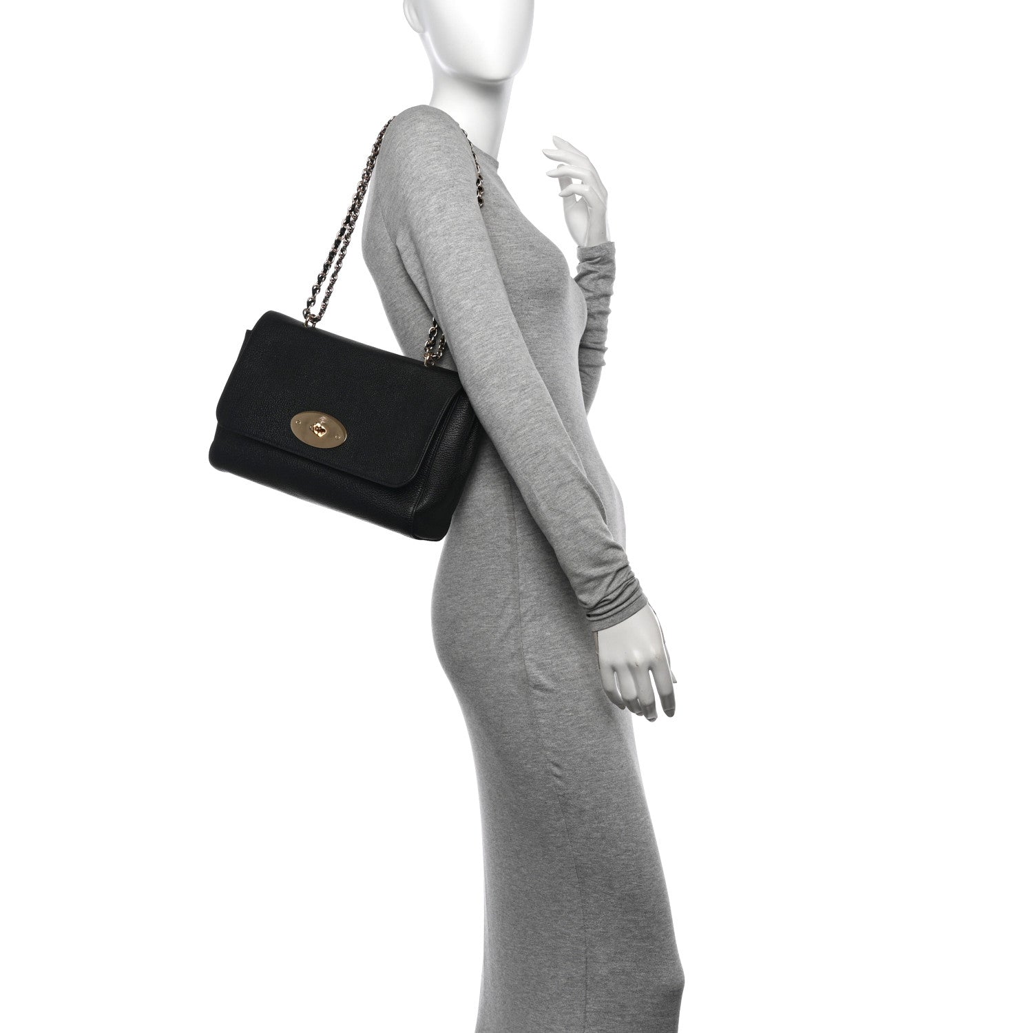 Mulberry Glossy Goatskin Medium Lily Black 2 of 12
