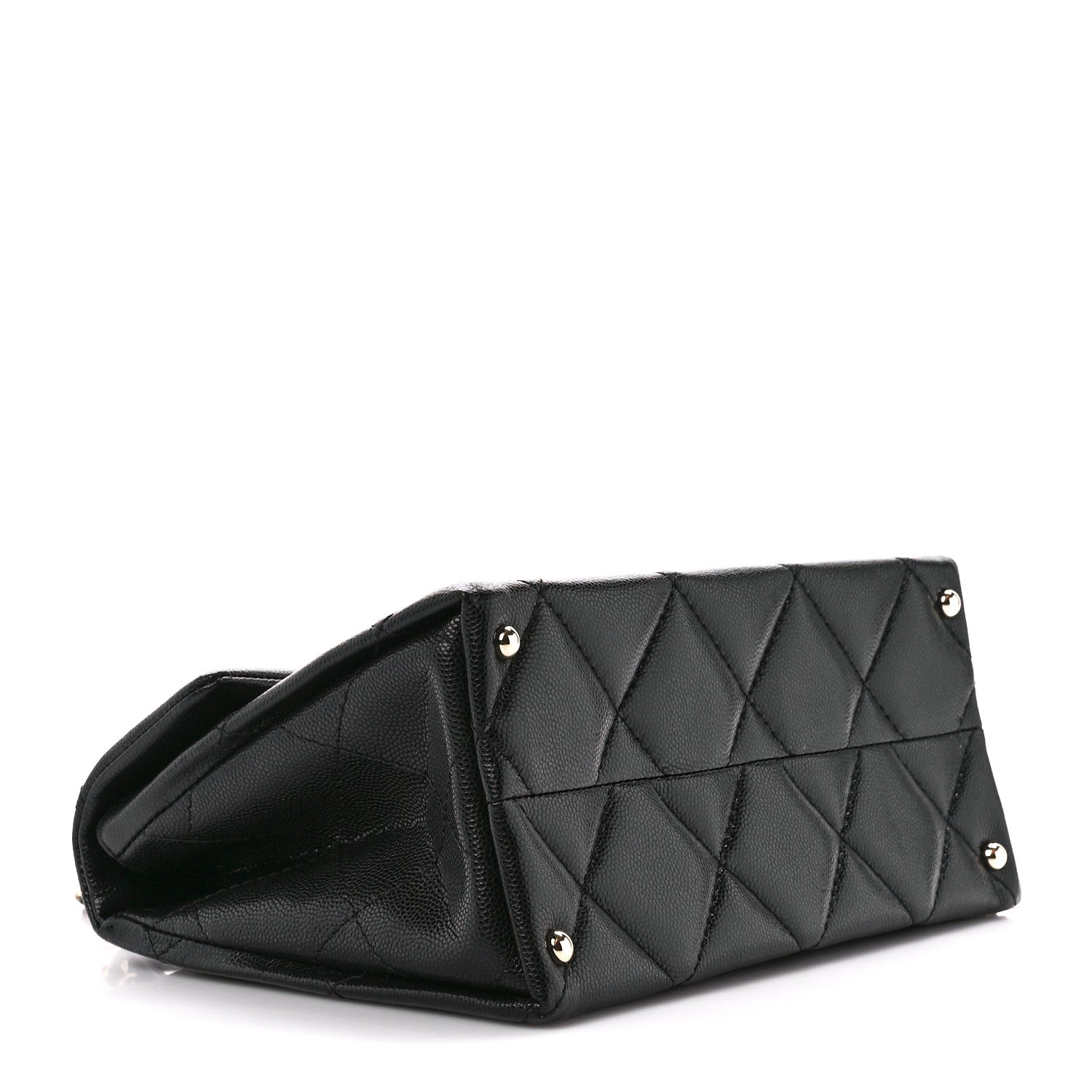 Chanel Caviar Quilted Mini Retro Twist Top Handle Flap Black 4 of 12