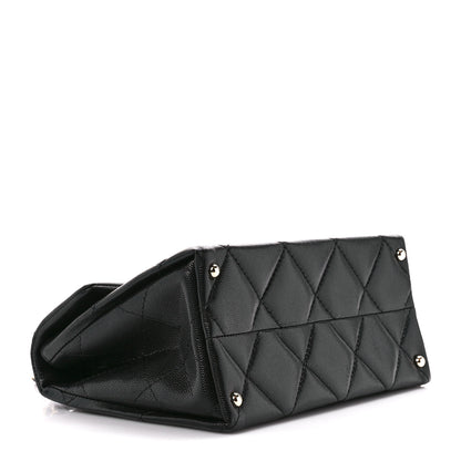 Chanel Caviar Quilted Mini Retro Twist Top Handle Flap Black 4 of 12