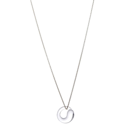 Tiffany 18K Yellow Gold Quartz Elsa Peretti Eternal Circle Pendant Necklace 1 of 6