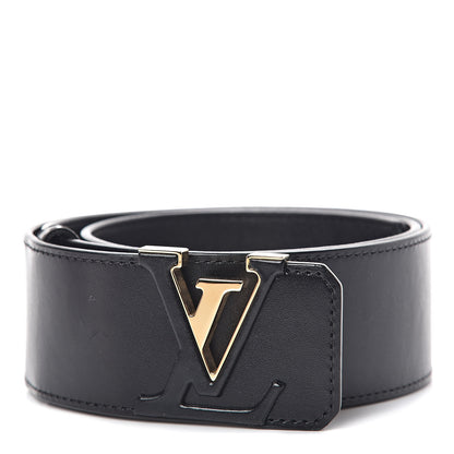 Louis Vuitton Calfskin 45mm LV Capucine Initiales Belt 80 32 Black 1 of 6