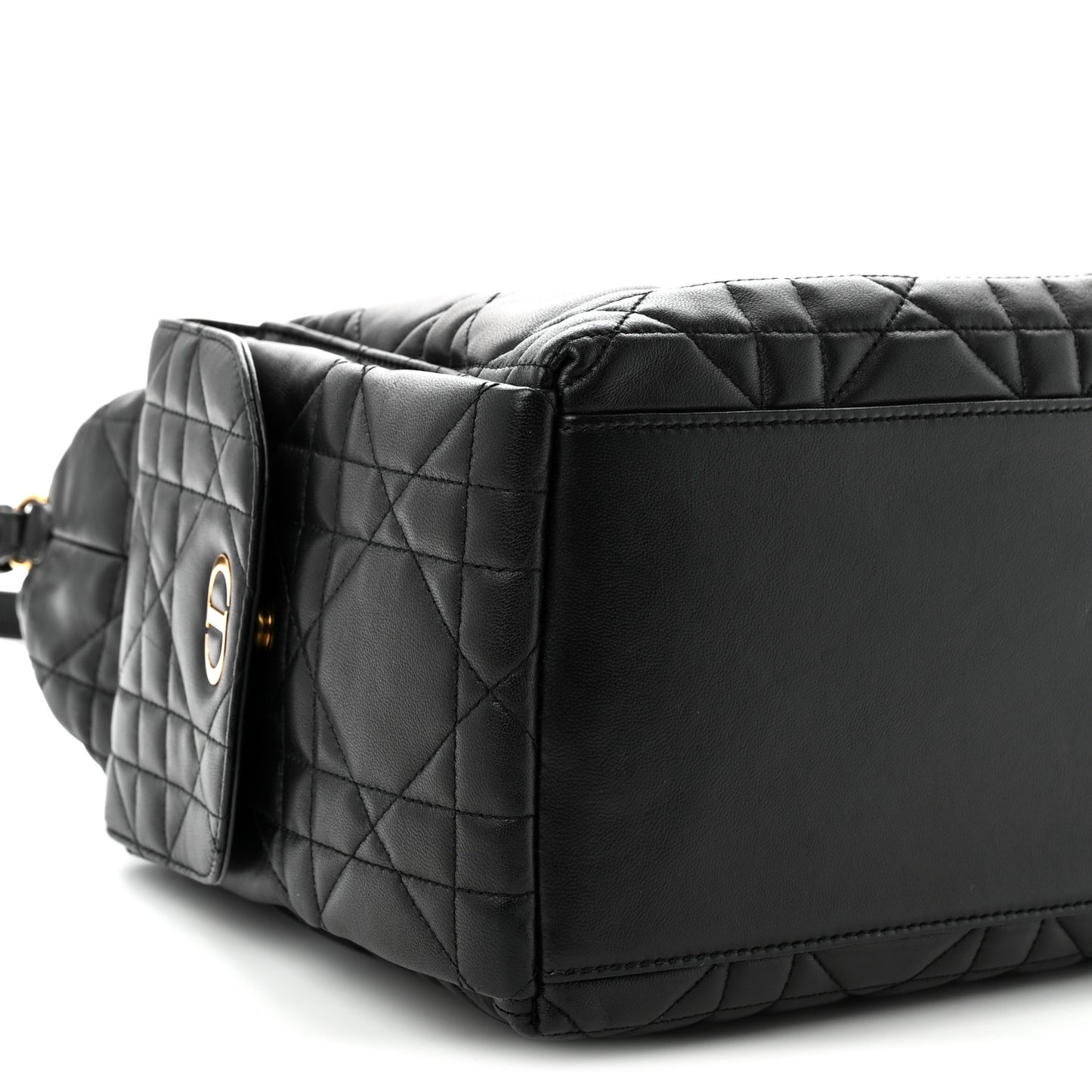 Lambskin Macrocannage Large D-Dream Bag Black