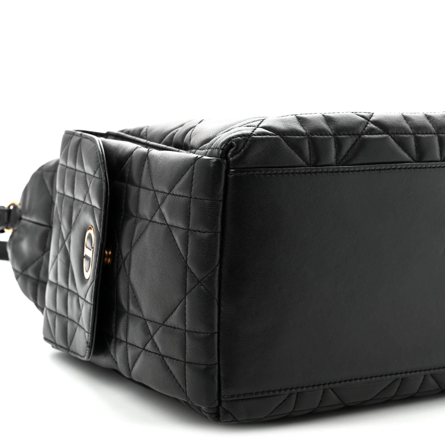 Christian Dior Lambskin Macrocannage Large D-Dream Bag Black 9 of 11
