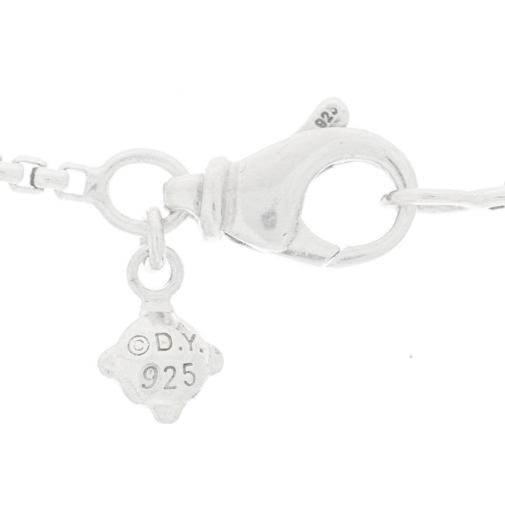 Sterling Silver Diamond Initial L Charm Necklace