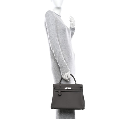 Hermes Togo Kelly Retourne 32 Etain 2 of 14