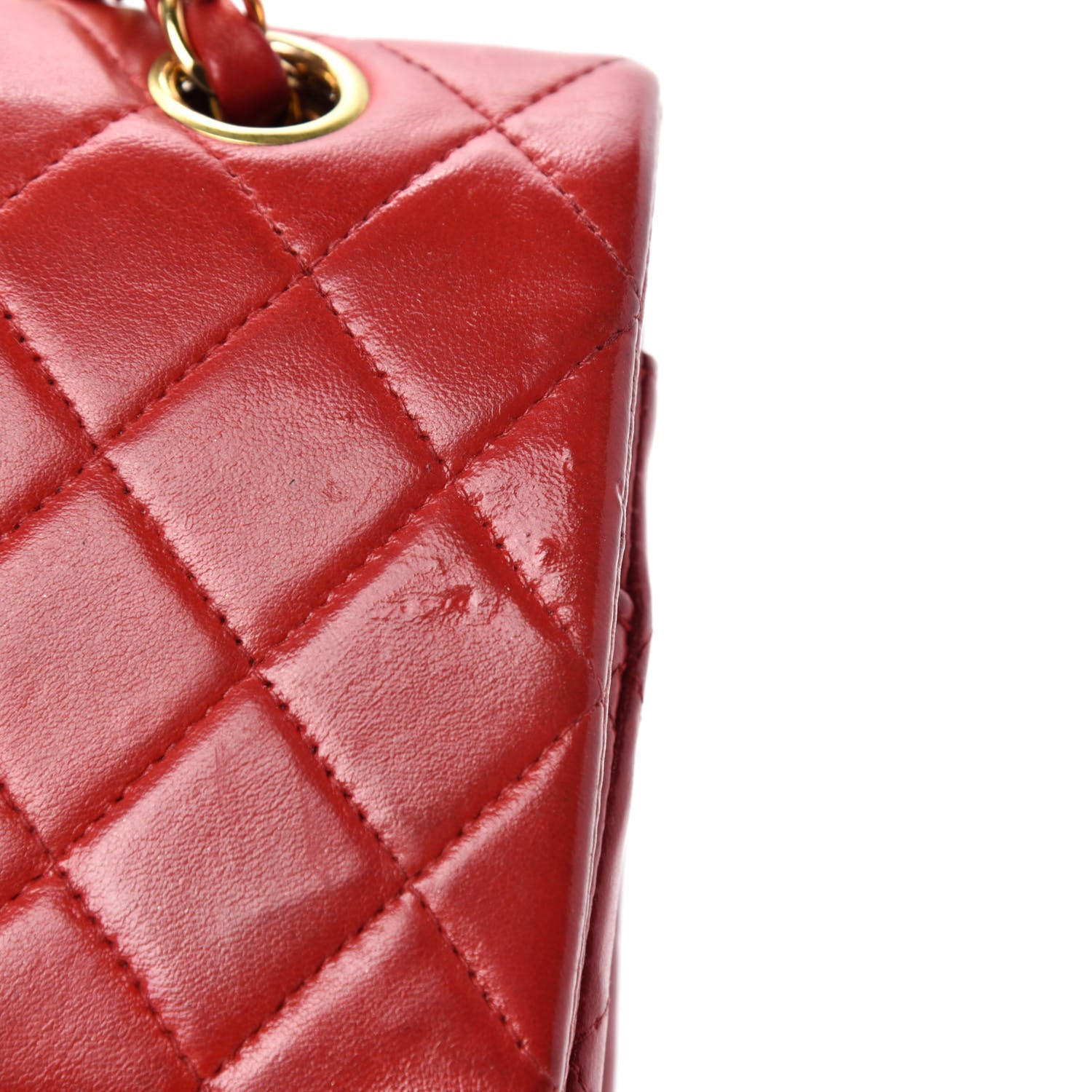 Chanel Lambskin Quilted Medium Double Flap Red 10 of 15