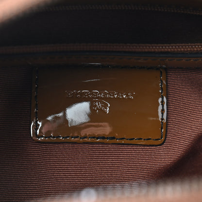 Burberry Patent Nova Check Satchel Brown 6 of 8