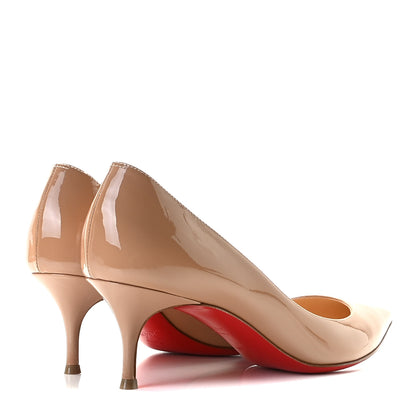 Christian Louboutin Patent Pigalle Follies 55 Pumps 38.5 Nude 4 of 13