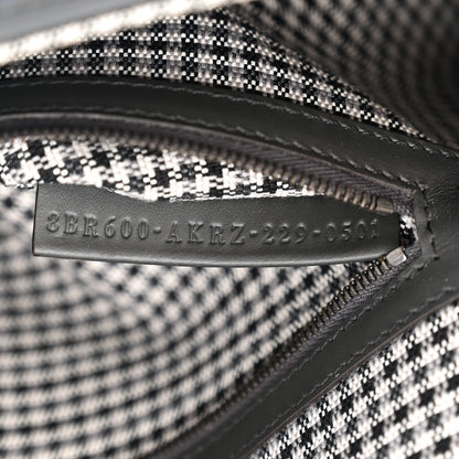Fendi Wool Vitello King Houndstooth FF Embroidered Baguette Grigio Anthracite 7 of 10