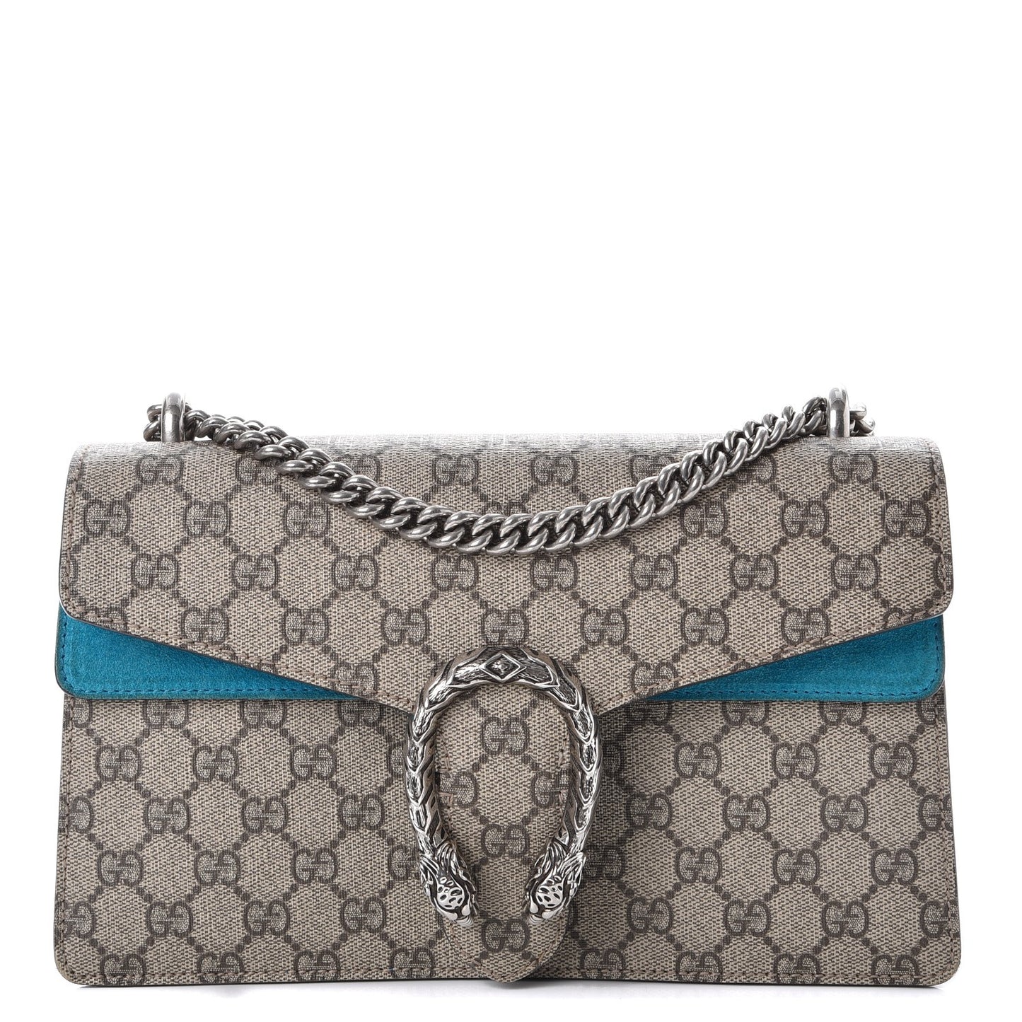 GG Supreme Monogram Small Dionysus Shoulder Bag Bright Turquoise