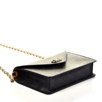 Celine Triomphe Canvas Maillon Wallet On Chain Bag Tan 4 of 8