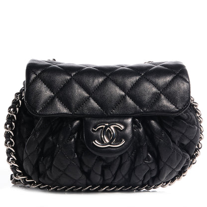 Chanel Washed Lambskin Mini Chain Around Messenger Black 1 of 9