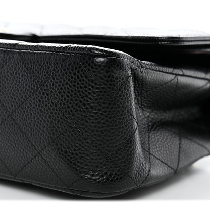 Chanel Caviar Quilted Medium Double Flap Black 10 of 13