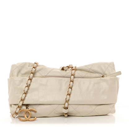 Chanel Calfskin Quilted Baluchon  White 1 of 8