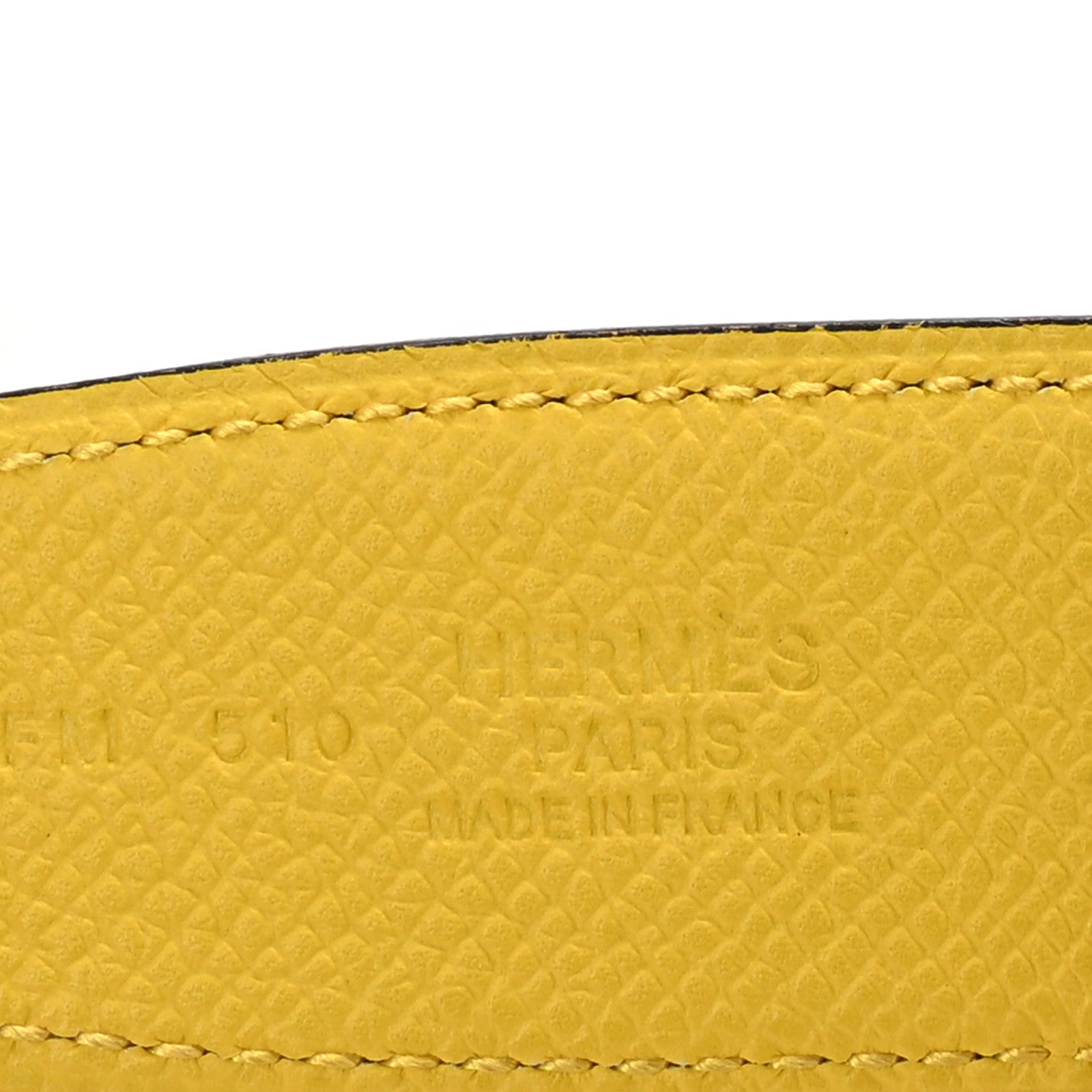 Hermes Epsom 32mm Belt Strap 75 30 Etain Jaune De Naples 5 of 6