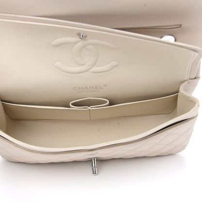 Chanel Caviar Quilted Medium Double Flap Light Beige 5 of 16